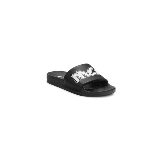 MCQ Shoes - MCQ Mens Black Logo Alexander Mcqueen Round Toe Slip On Slide Sandals Shoes 43